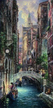 ヴェネツィアの街並みの既視感 現代の都市シーン Oil Paintings